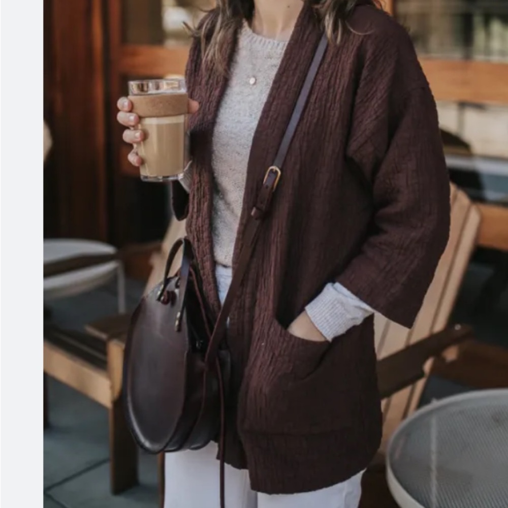 Curator SF Jules cardigan dark brown